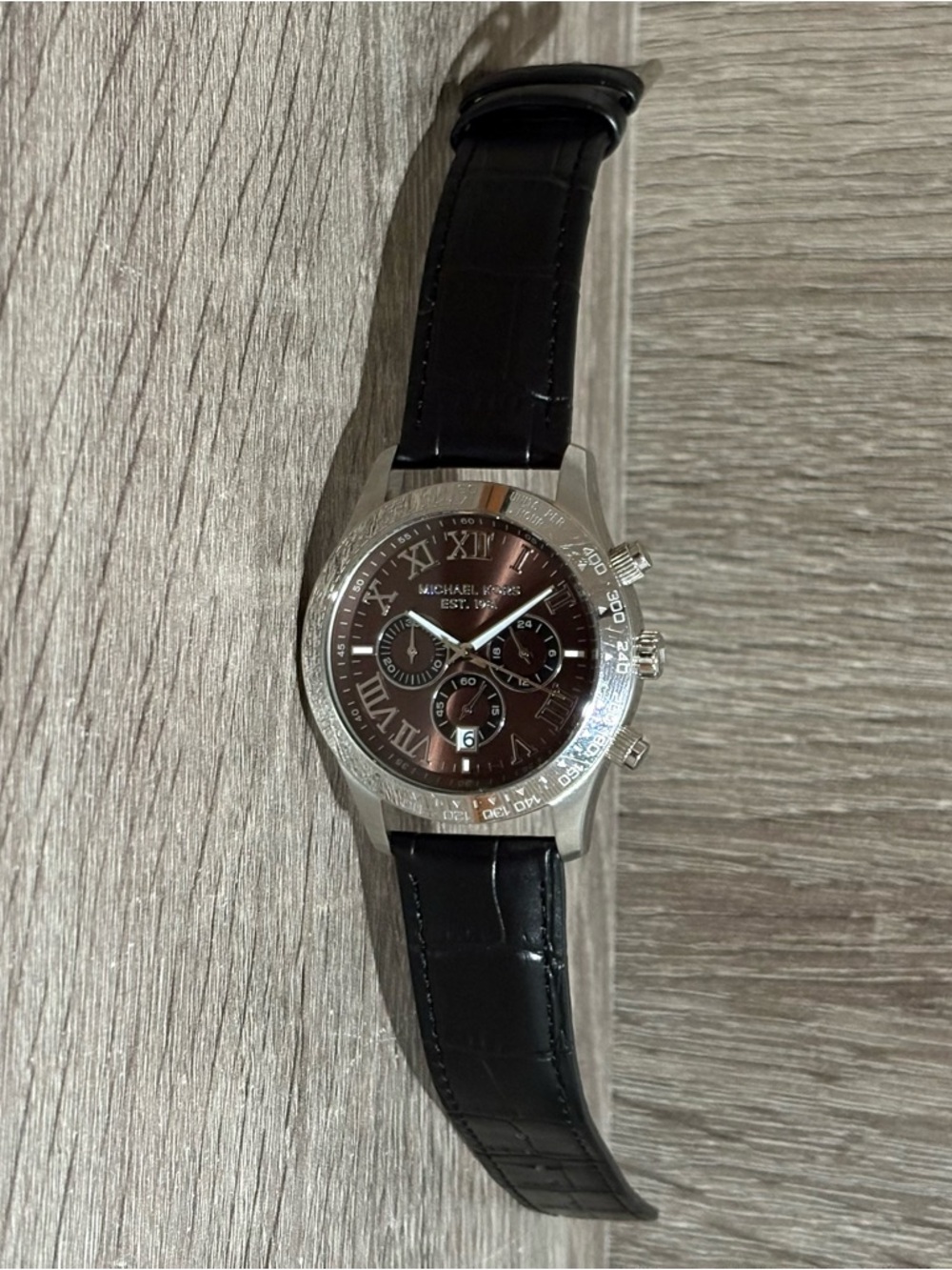 Brown Michael Kors Chornograph Men’s Watch With New Battery - Picture 4 of 7